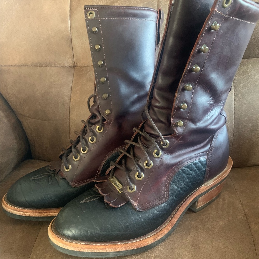 Tony Lama bullhide packer lace up boots